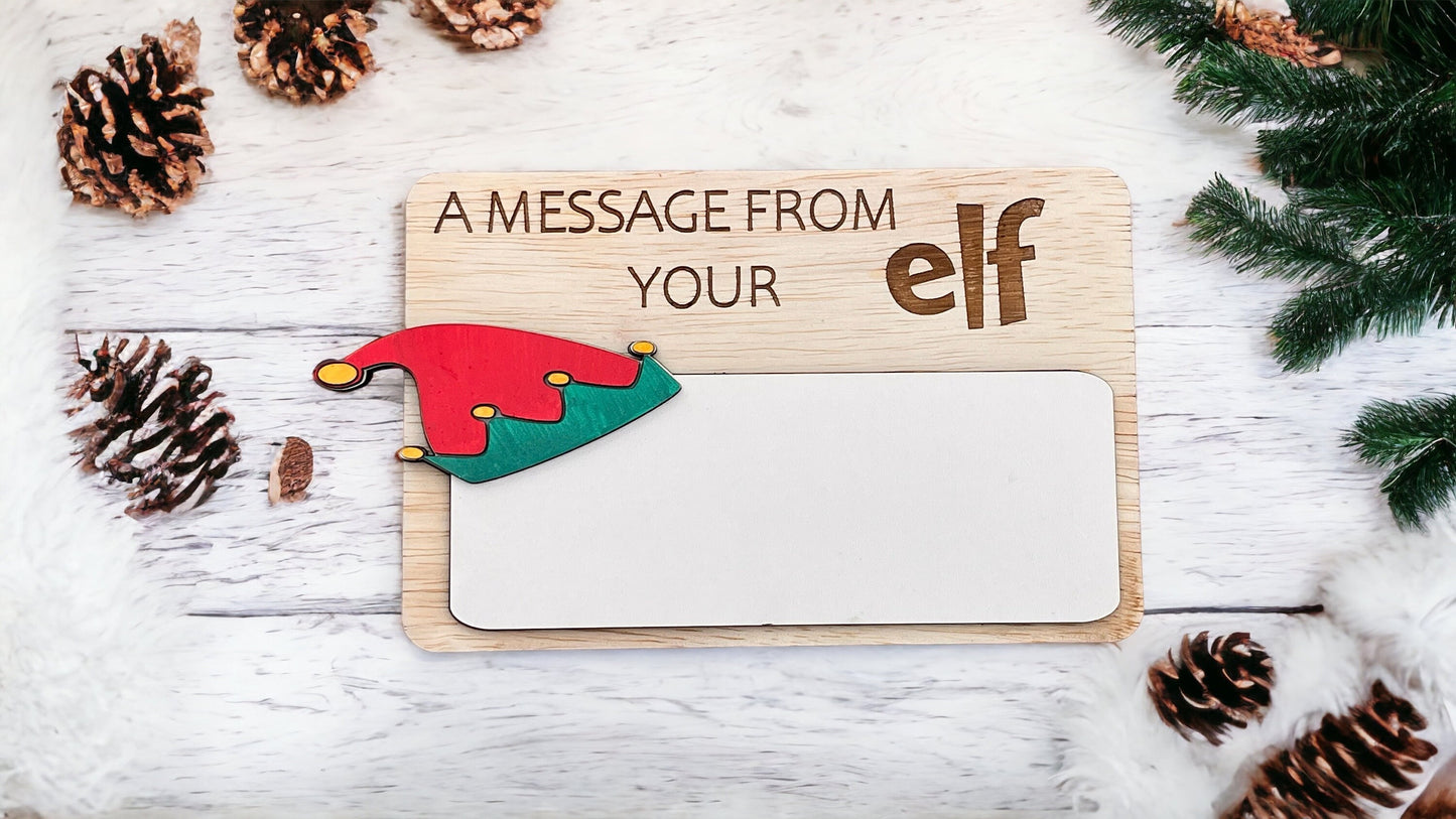 A letter from your Elf dry erase sign Digital Download SVG Laser Cutters, Glowforge