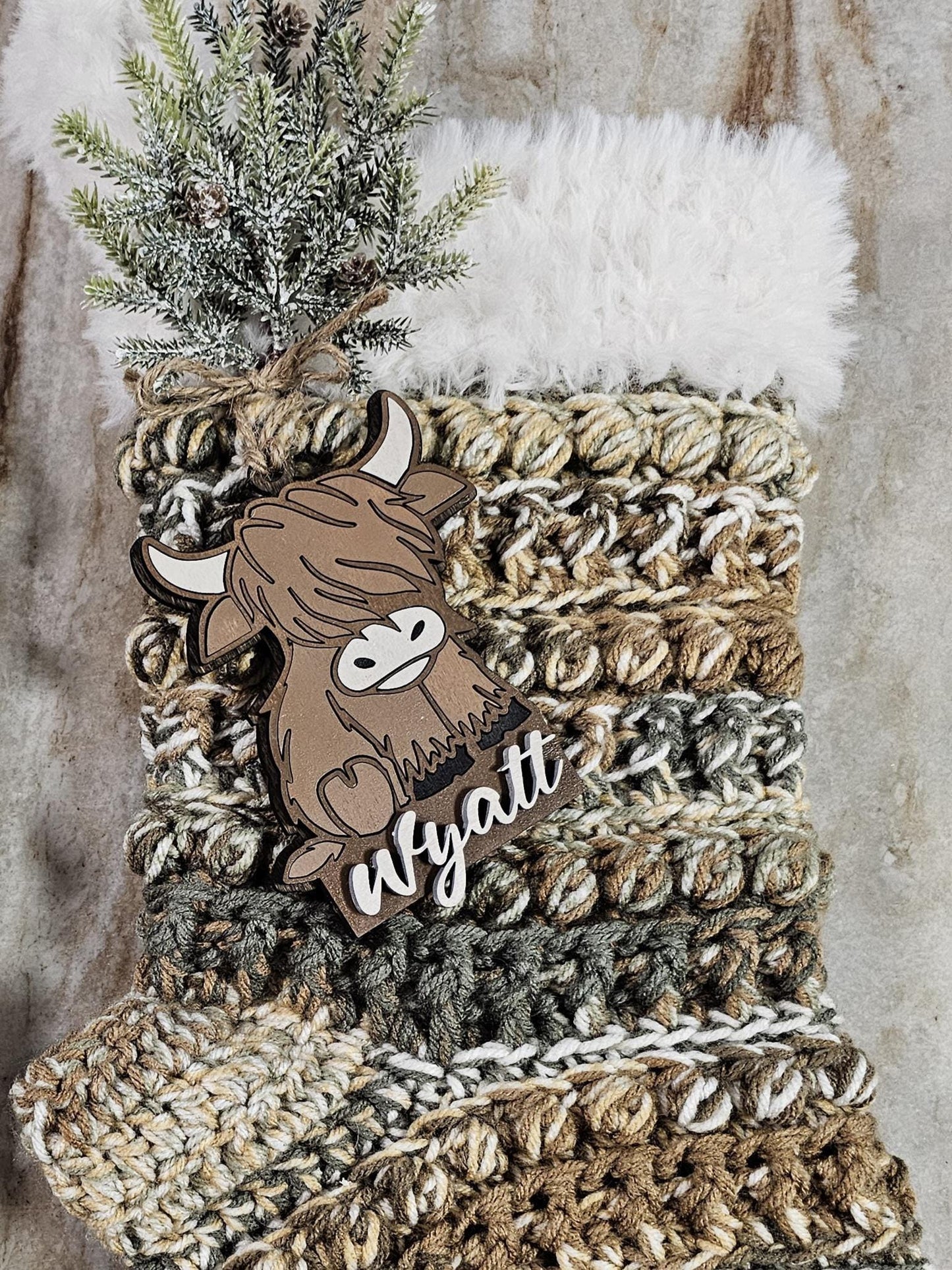 2025 Highland Cow Ornament SVG | Laser Cut Christmas Ornament File | Glowforge, Other Lasers, Cricut & More