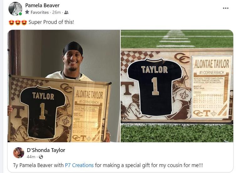 Custom Wooden and Acrylic Football Memorabilia Frame | Laser Cut Athlete Wall Art | Personalized Sports Gift