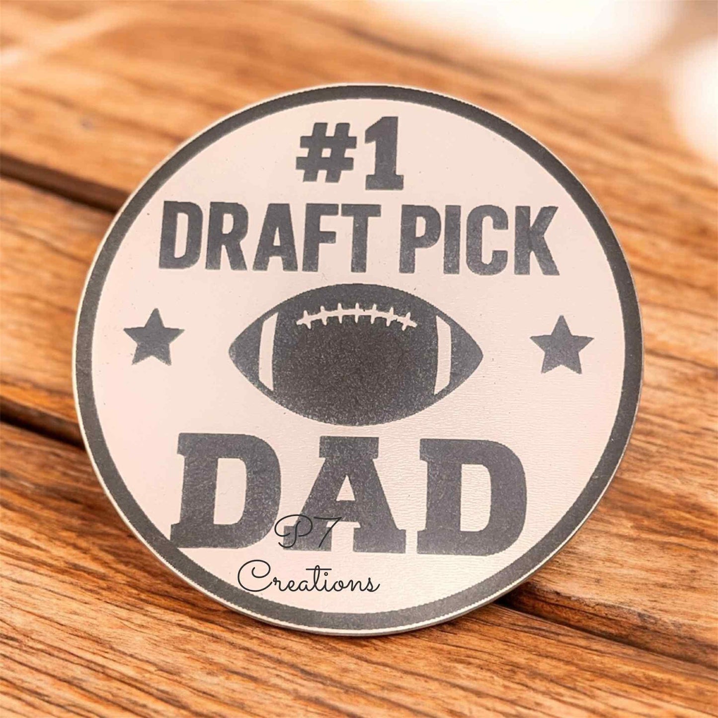 Number One Draft Pick Dad SVG – Digital Download – Football Father’s Day Laser Cut File – Cricut Glowforge DIY Gift for Dad