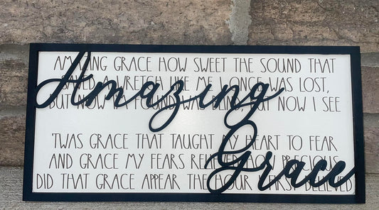 Amazing Grace Digital Download Glowforge ready SVG