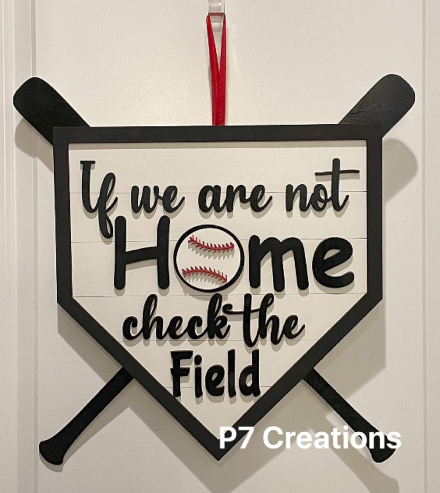 Baseball Door Sign~Hanger