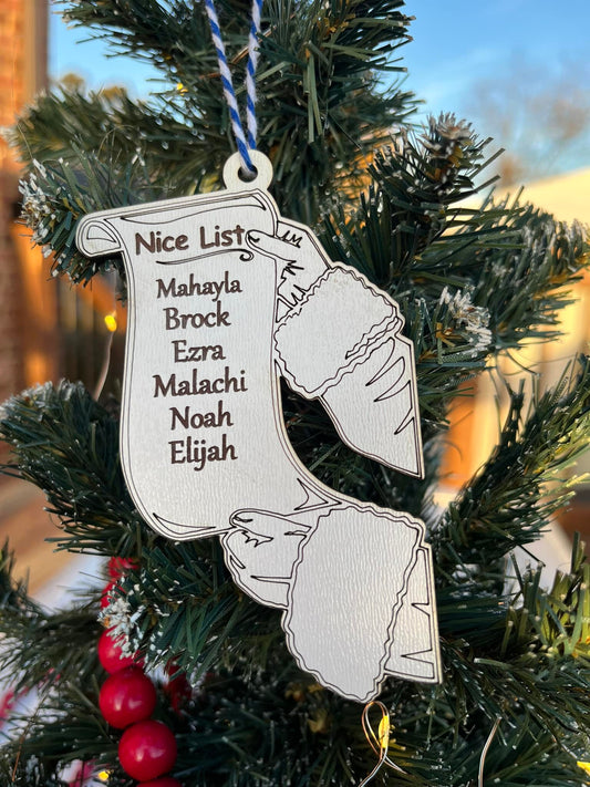 Santa's Nice List Ornament