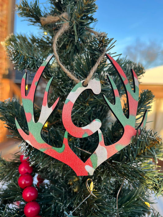 Monogrammed Antler Ornament