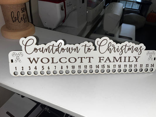 Candy Cane Christmas Countdown~Personalized