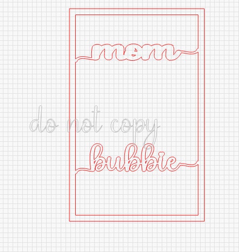 First Mom Then Bubbie Frame SVG Laser Cut Glowforge Ready~All Lasers