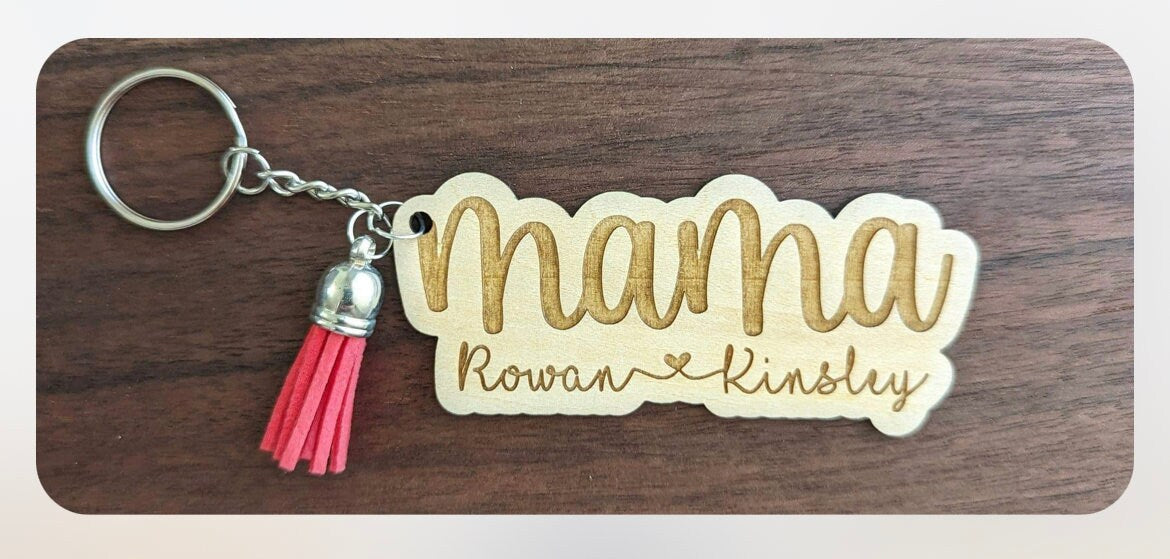 Personalized Mothers Day Keychain, Mom, mama, grandma & more
