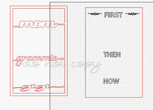 First mom then grammie now gigi frame digital design