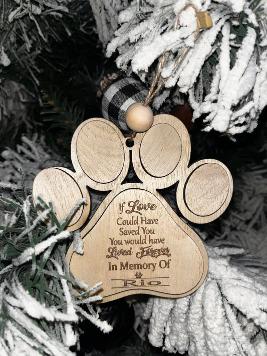 Memorial Animal Paw/Pet Ornament