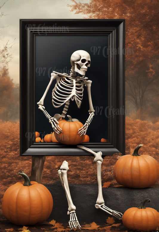 Spooky Skeleton Digital Image, Shirts, mugs, tumblers and more! Instant Download