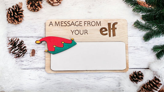A letter from your Elf dry erase sign Digital Download SVG Laser Cutters, Glowforge