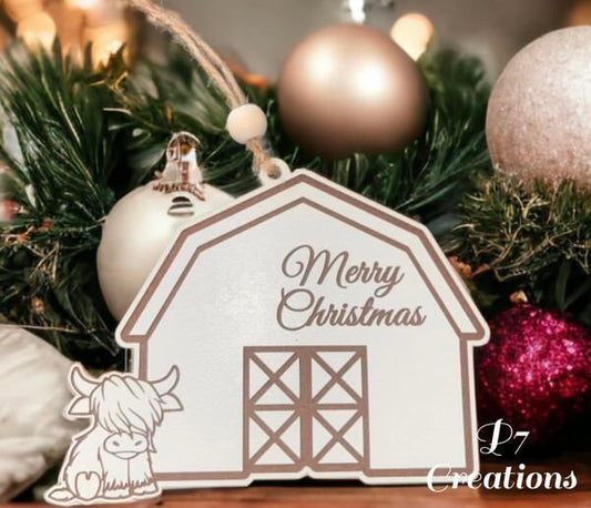 Highland Cow Country Ornament