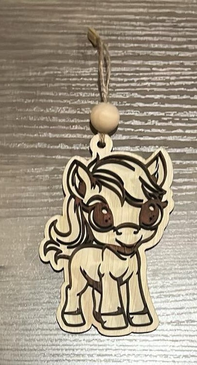 Digital Pony Car Charm or Ornament Design