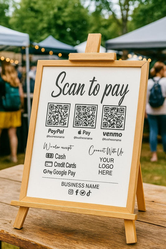 Scan to Pay Customizable Digital Download, Glowforge, Cricut, Laser Engraving & More SVG